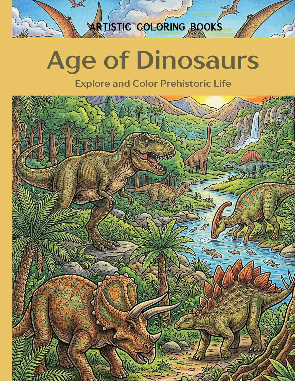Age of Dinosaurs: Explore and Color Prehistoric Life