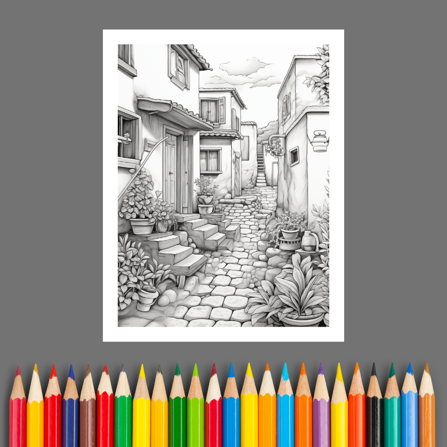 Countryside Cottages: A Coloring Book of Charming Retreats