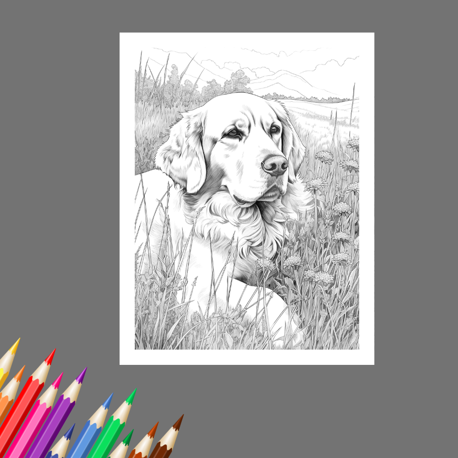 Adorable Dogs: A Dog Lover’s Coloring Book