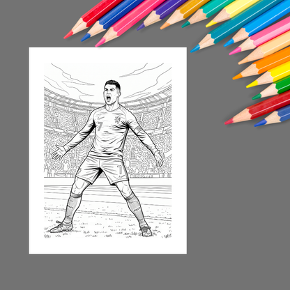 Soccer Championship: Players & Fans Coloring Book