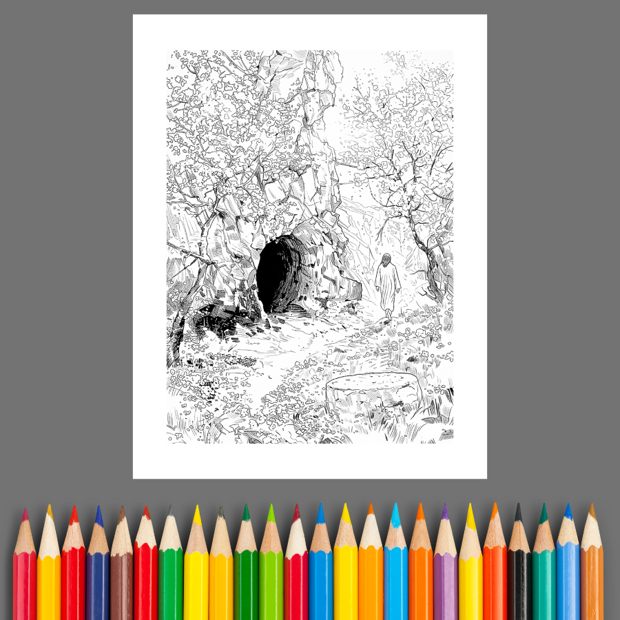 Christian Easter: A Faith-Filled Easter Coloring Book