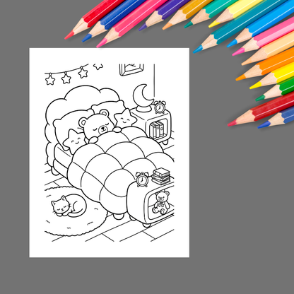 Cozy Critter Corners: A Cute & Cozy Coloring Book