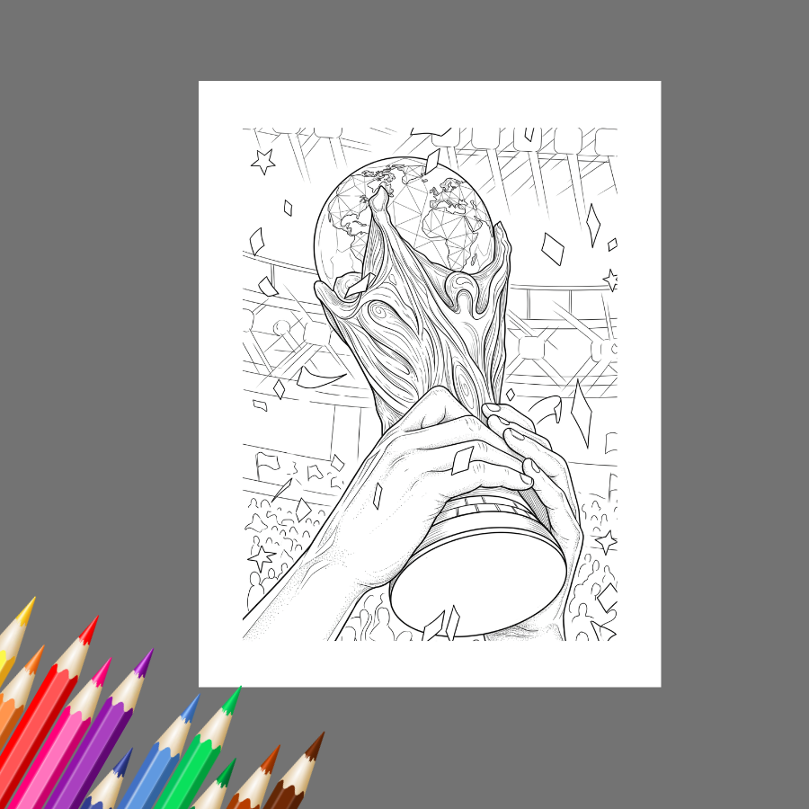 Soccer Championship: Players & Fans Coloring Book