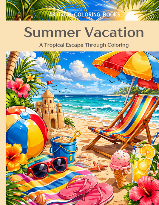 Summer Vacation: A Tropical Escape Through Coloring