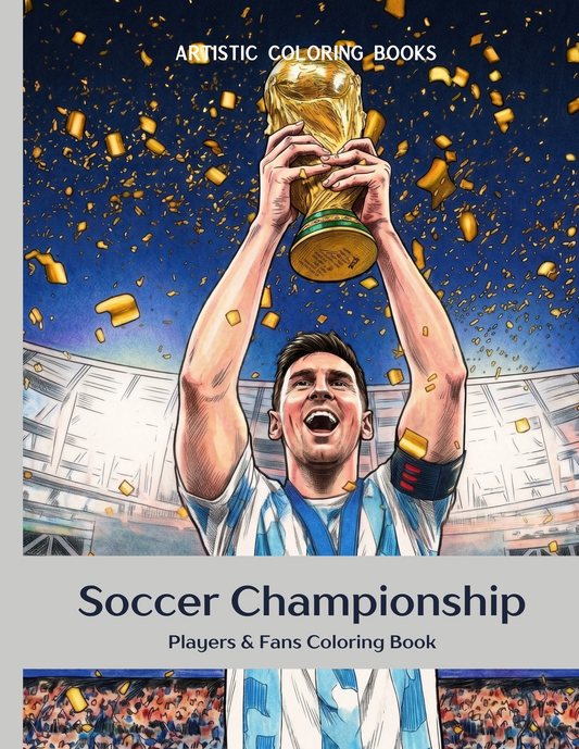 Soccer Championship: Players & Fans Coloring Book