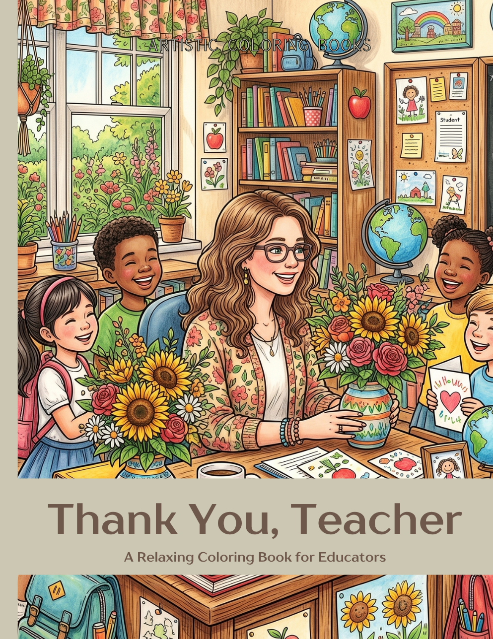Thank You, Teacher: A Relaxing Coloring Book for Educators