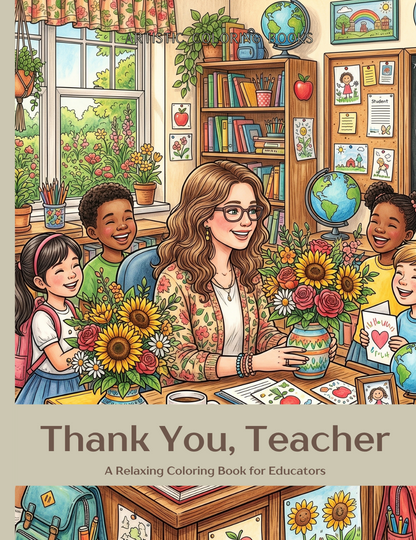 Thank You, Teacher: A Relaxing Coloring Book for Educators