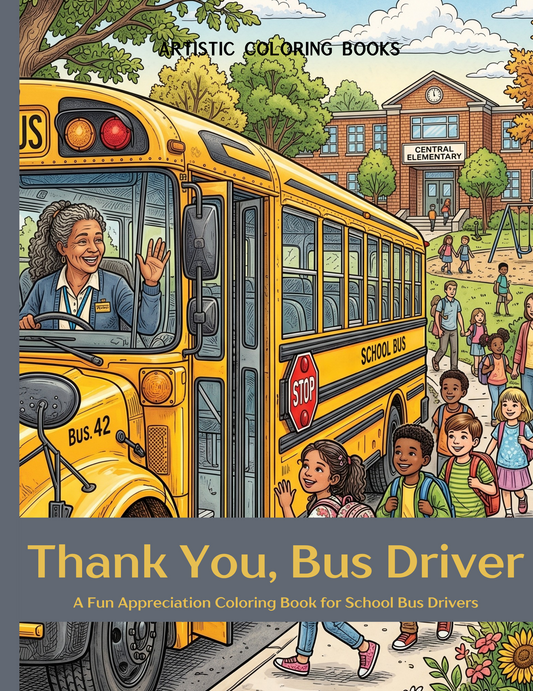Thank You, Bus Driver: A Fun Appreciation Coloring Book for School Bus Drivers