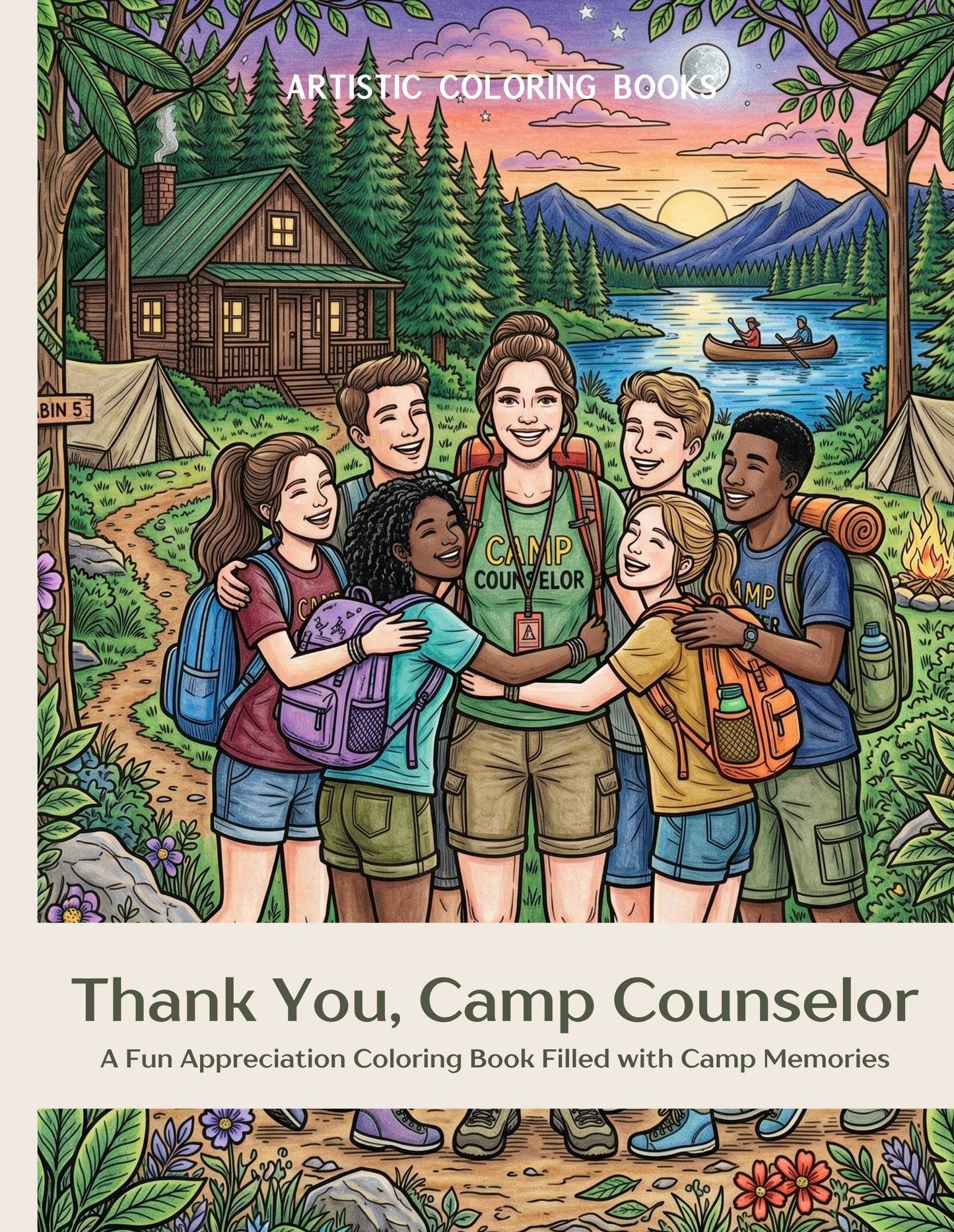 Thank You, Camp Counselor: A Fun Appreciation Coloring Book Filled with Camp Memories