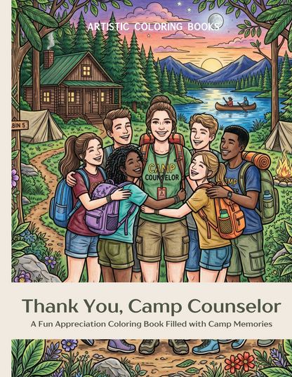 Thank You, Camp Counselor: A Fun Appreciation Coloring Book Filled with Camp Memories