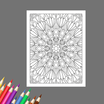 Mandala Patterns: A Relaxing Adult Coloring Book of Intricate Designs