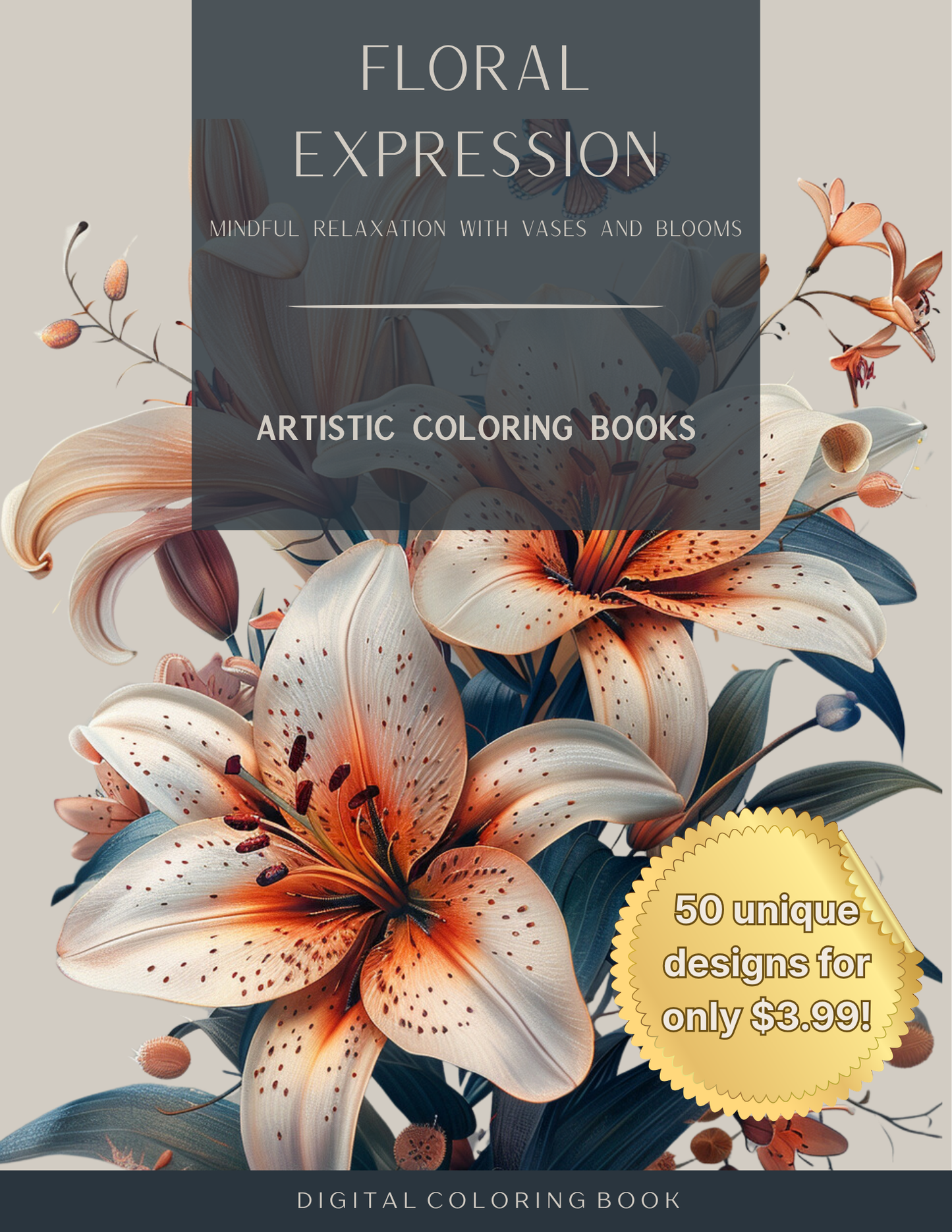 Floral Expressions: Mindful Relaxation with Vases and Blooms