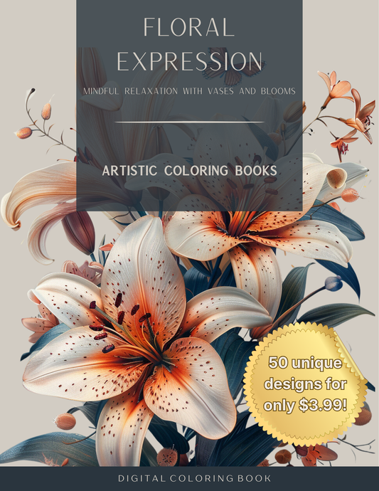 Floral Expressions: Mindful Relaxation with Vases and Blooms