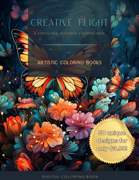 Creative Flight: A Stress-Free Butterfly Coloring Book