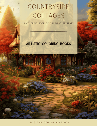 Countryside Cottages: A Coloring Book of Charming Retreats