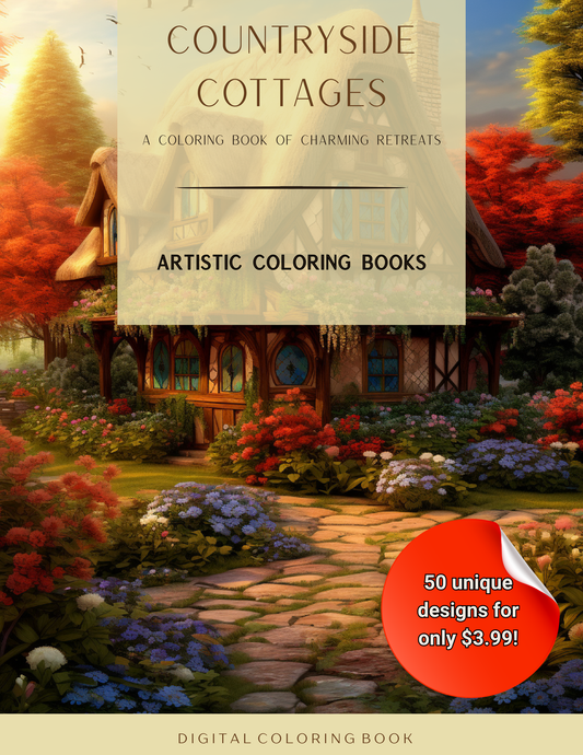 Countryside Cottages: A Coloring Book of Charming Retreats