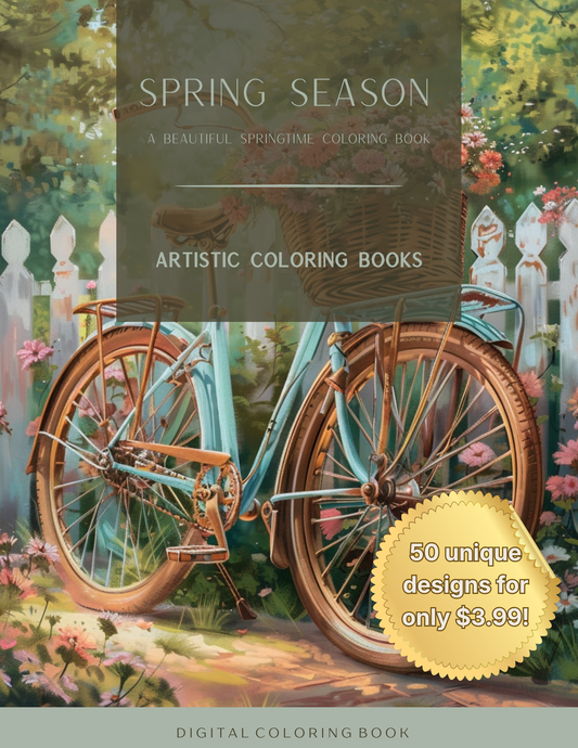 Spring Season: A Beautiful Springtime Coloring Book