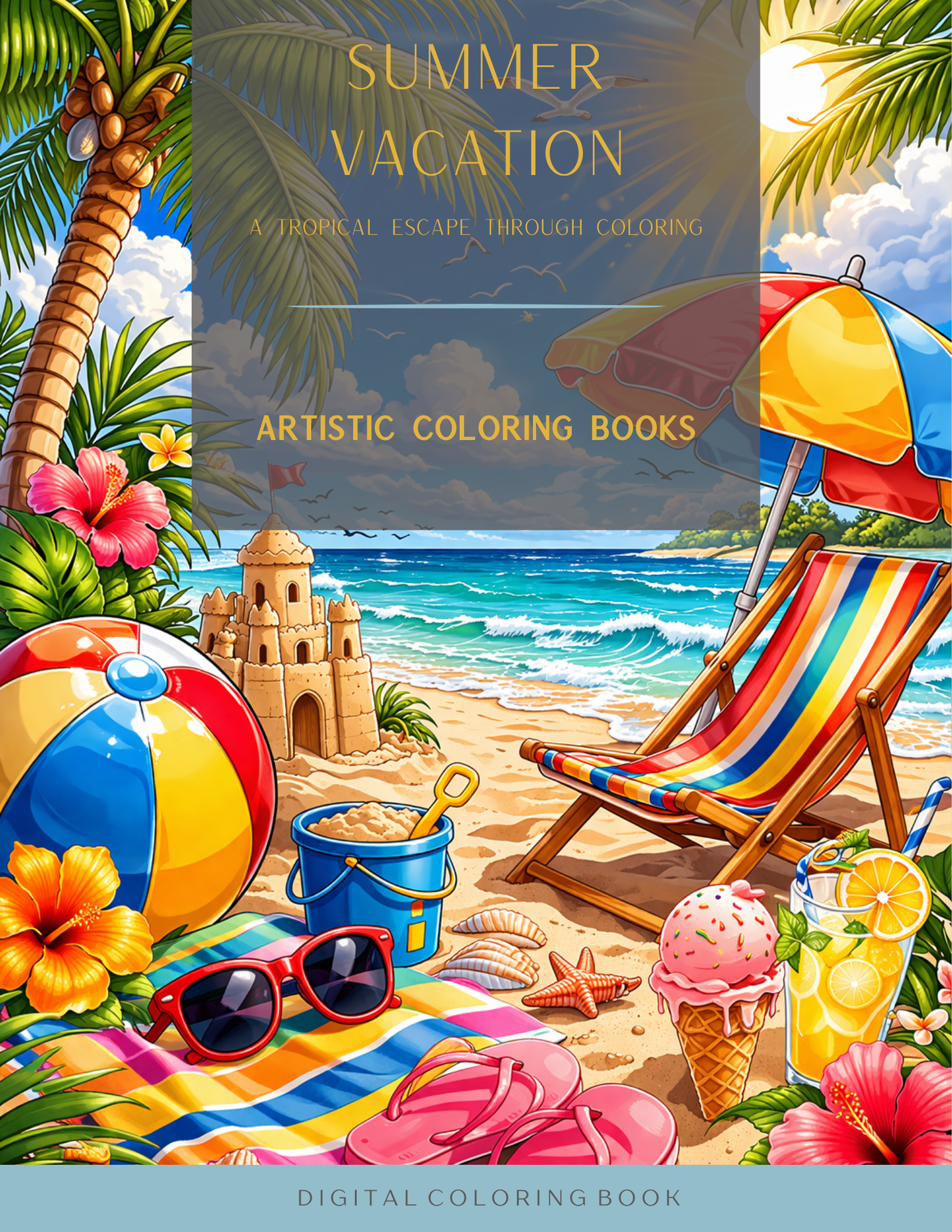 Summer Vacation: A Tropical Escape Through Coloring