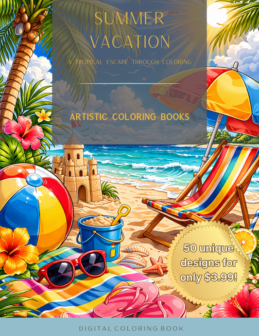 Summer Vacation: A Tropical Escape Through Coloring