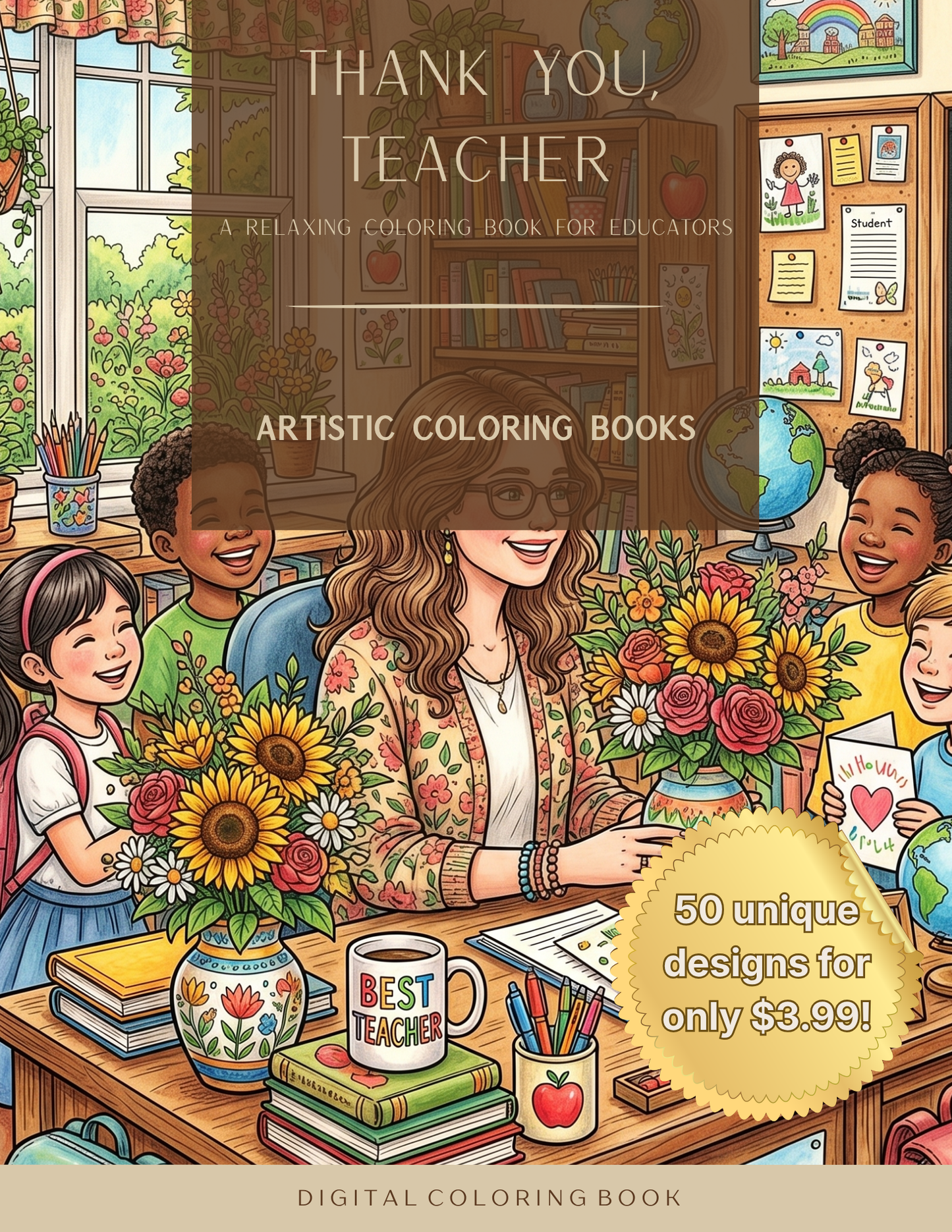 Thank You, Teacher: A Relaxing Coloring Book for Educators
