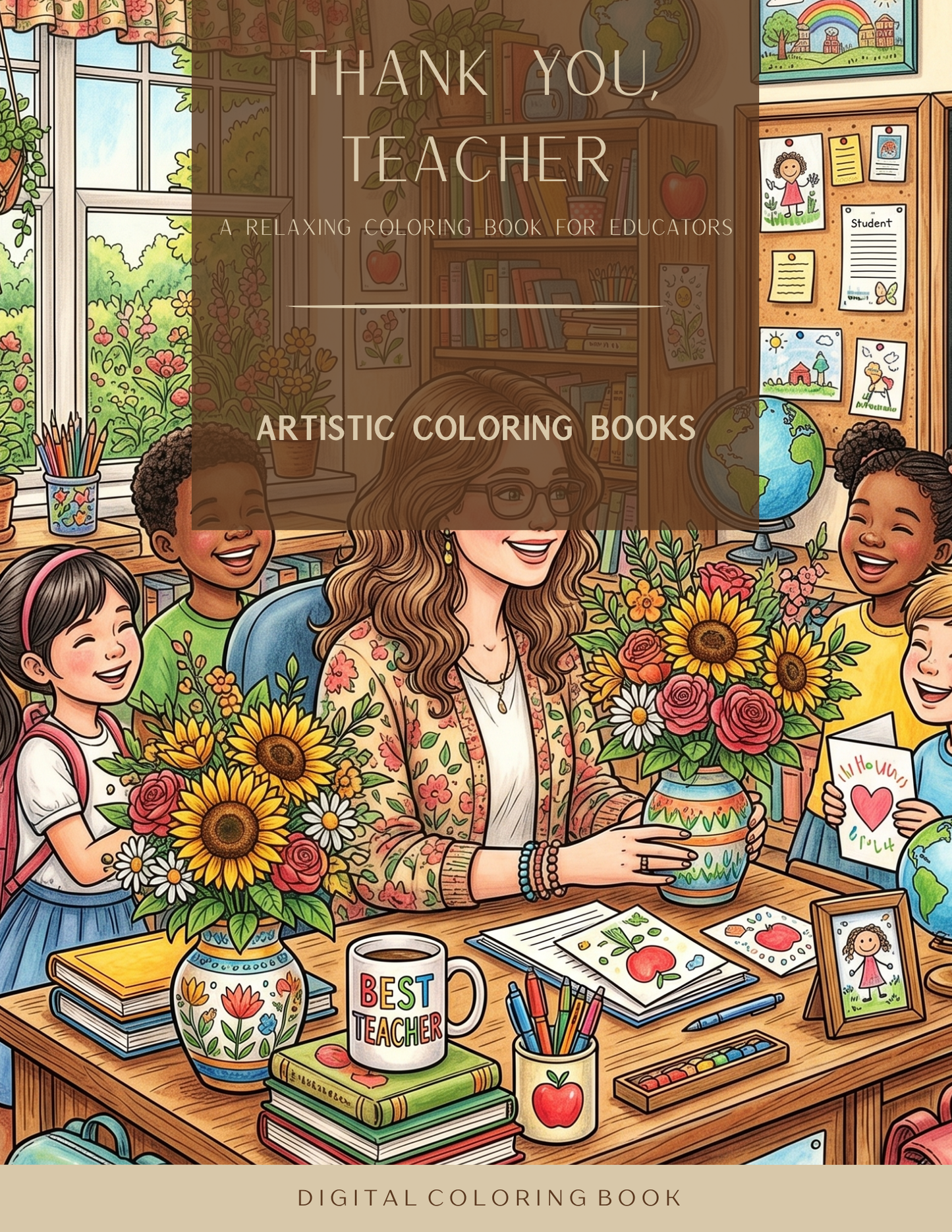 Thank You, Teacher: A Relaxing Coloring Book for Educators