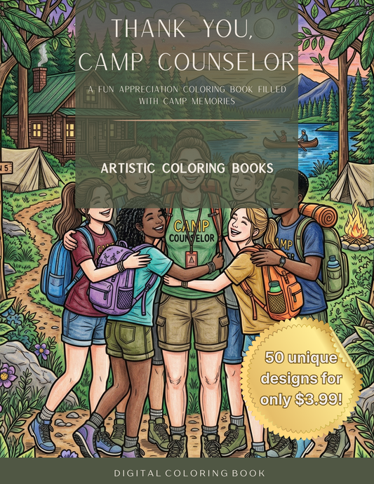 Thank You, Camp Counselor: A Fun Appreciation Coloring Book Filled with Camp Memories