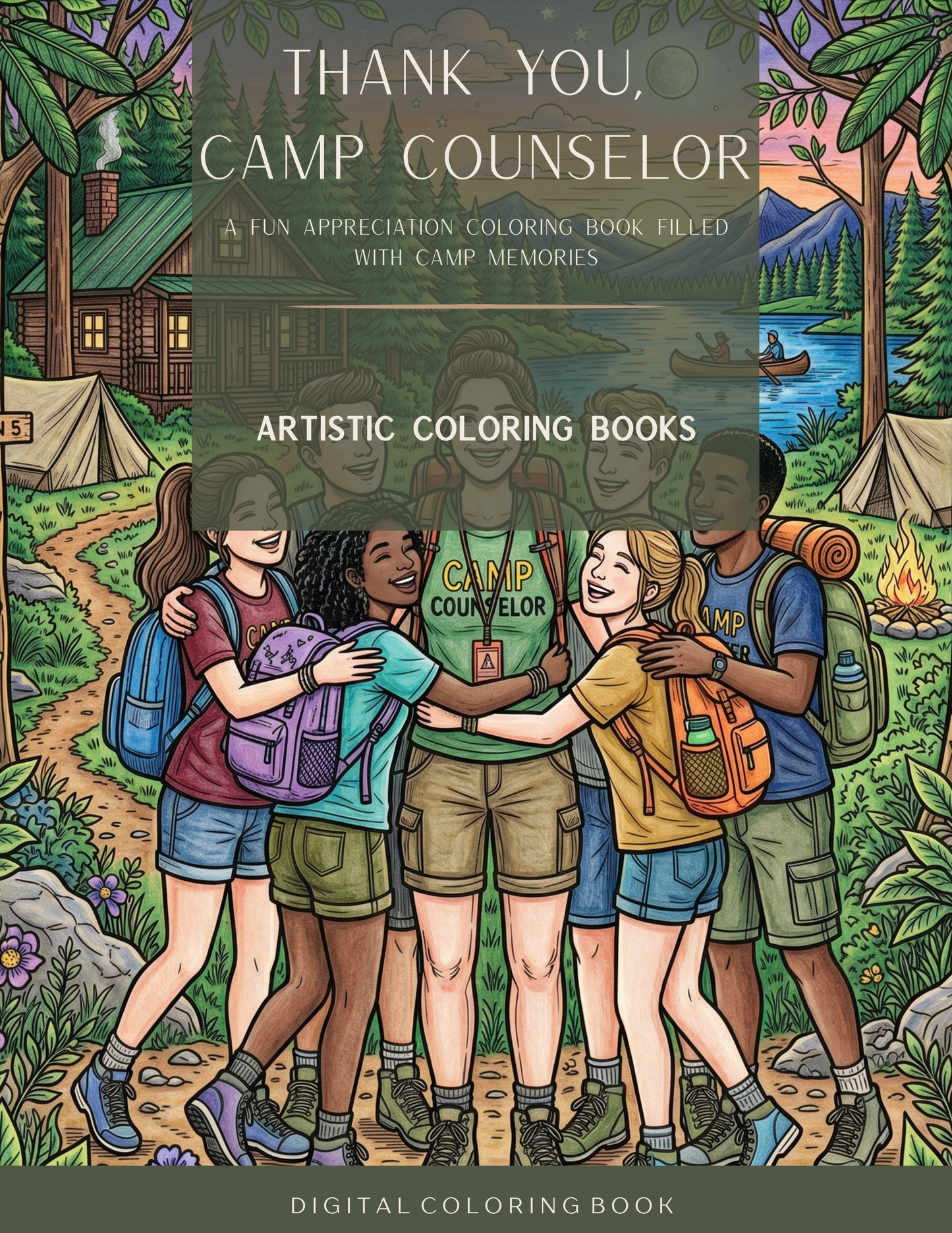 Thank You, Camp Counselor: A Fun Appreciation Coloring Book Filled with Camp Memories