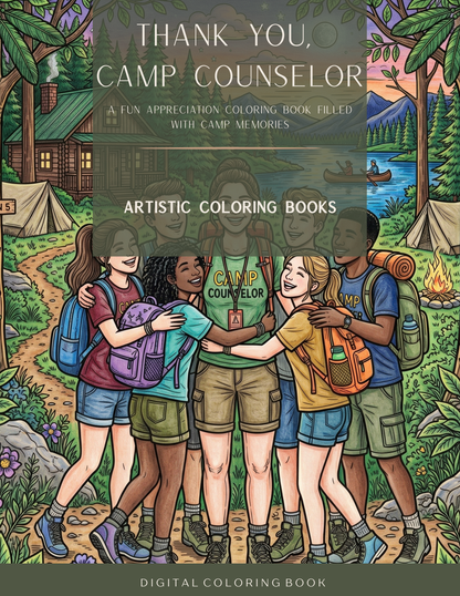 Thank You, Camp Counselor: A Fun Appreciation Coloring Book Filled with Camp Memories