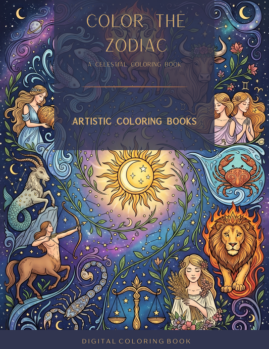 Color the Zodiac: A Celestial Coloring Book